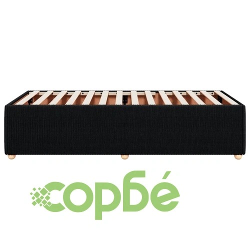 Рамка за легло, черно, единично, текстил ➤ топ цена ➤ sorbe.bg