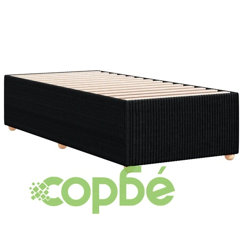 Рамка за легло, черно, единично, текстил ➤ топ цена ➤ sorbe.bg