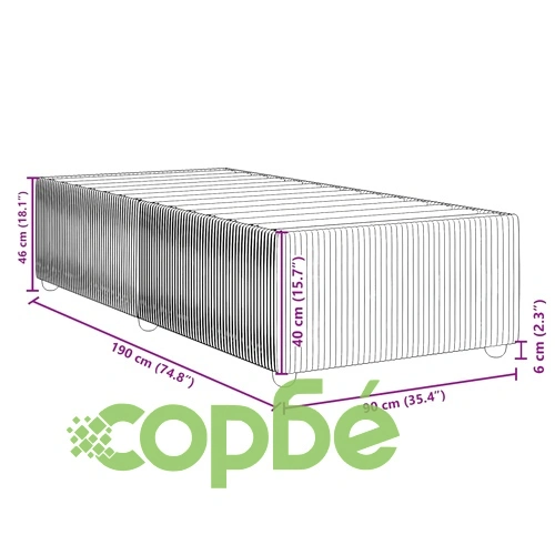 Рамка за легло, черно, единично, текстил ➤ топ цена ➤ sorbe.bg