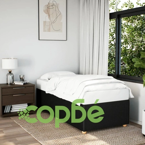 Рамка за легло, черно, единично, текстил ➤ топ цена ➤ sorbe.bg