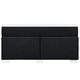 Боксспринг легло с матрак, черно, 140x190 см плат