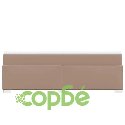 Боксспринг легло с матрак, капучино, 140x190 см изкуствена кожа ➤ топ цена ➤ sorbe.bg