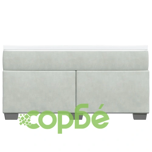 Боксспринг легло с матрак, светлосива, 140x190 см, кадифе ➤ топ цена ➤ sorbe.bg