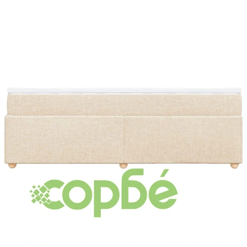 Боксспринг легло с матрак, кремава, 80x200 см, плат ➤ топ цена ➤ sorbe.bg