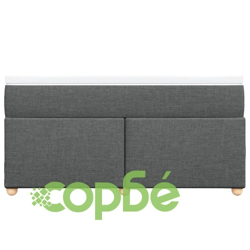 Боксспринг легло с матрак, тъмносиво, 140x190 см плат ➤ топ цена ➤ sorbe.bg