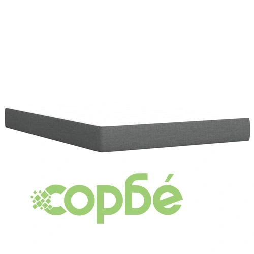 Боксспринг легло с матрак, тъмносиво, 140x190 см плат ➤ топ цена ➤ sorbe.bg