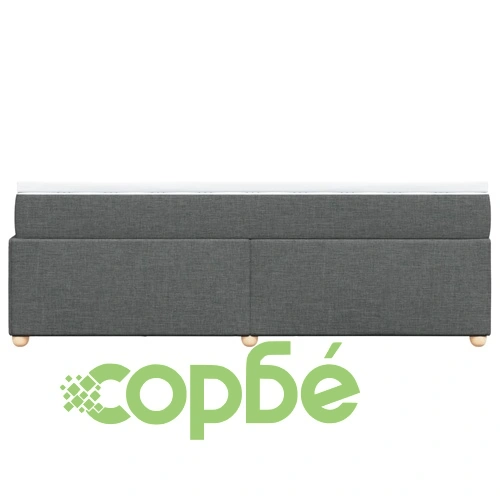 Боксспринг легло с матрак, тъмносиво, 140x190 см плат ➤ топ цена ➤ sorbe.bg