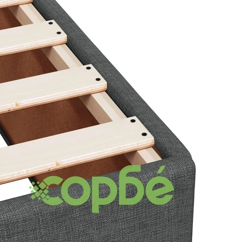 Боксспринг легло с матрак, тъмносиво, 140x190 см плат ➤ топ цена ➤ sorbe.bg