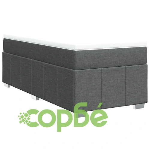 Боксспринг легло с матрак, тъмносив, 80x200 см, плат ➤ топ цена ➤ sorbe.bg