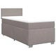 Боксспринг легло с матрак, таупе, 90x200 см, плат