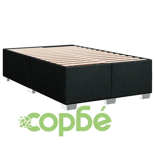 Боксспринг легло с матрак, черно, 120x200 см, плат ➤ топ цена ➤ sorbe.bg