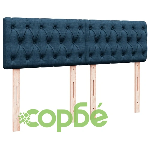 Боксспринг легло с матрак, синьо, 140x190 см, плат ➤ топ цена ➤ sorbe.bg