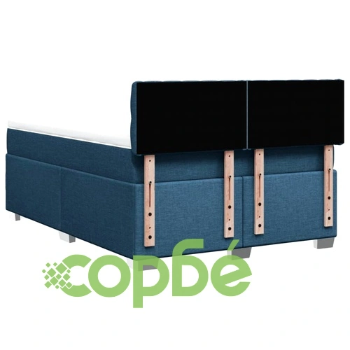 Боксспринг легло с матрак, синьо, 140x190 см, плат ➤ топ цена ➤ sorbe.bg