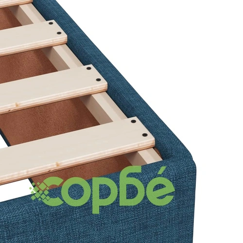 Боксспринг легло с матрак, синьо, 140x190 см, плат ➤ топ цена ➤ sorbe.bg