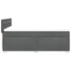 Боксспринг легло с матрак, тъмносиво, 160x200 см, плат