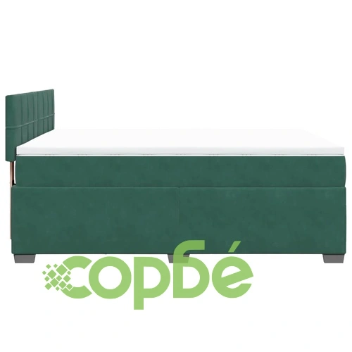 Боксспринг легло с матрак, зелена, 140x190 см, кадифе ➤ топ цена ➤ sorbe.bg