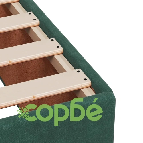 Боксспринг легло с матрак, зелена, 140x190 см, кадифе ➤ топ цена ➤ sorbe.bg