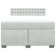 Боксспринг легло с матрак, светлосиво, 160x200 см, кадифе