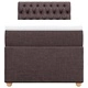 Боксспринг легло с матрак, тъмнокафяво, 90x190 см, плат