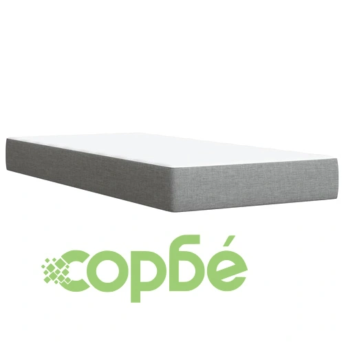 Боксспринг легло с матрак, светлосива, 90x190 см, плат ➤ топ цена ➤ sorbe.bg