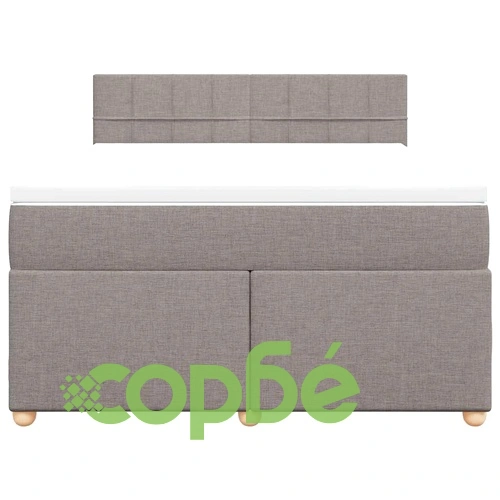 Боксспринг легло с матрак, таупе, 140x190 см, плат ➤ топ цена ➤ sorbe.bg