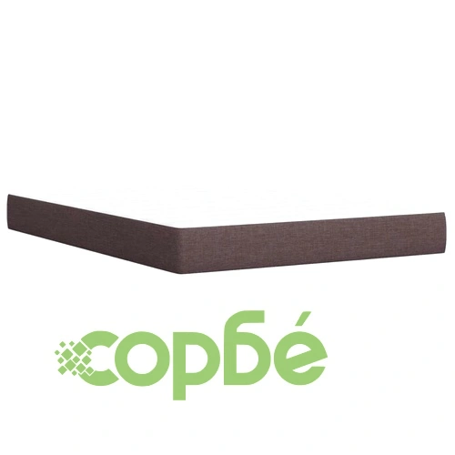 Боксспринг легло с матрак, тъмнокафяво, 140x190 см, плат ➤ топ цена ➤ sorbe.bg