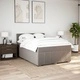 Боксспринг легло с матрак, таупе, 160x200 см, плат