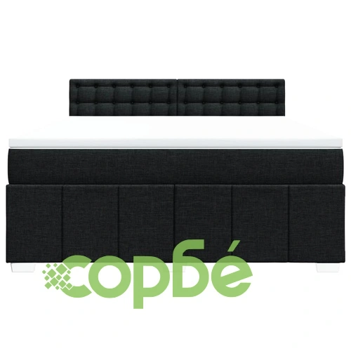 Боксспринг легло с матрак, черно, 180x200 см, плат ➤ топ цена ➤ sorbe.bg