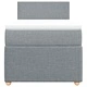 Боксспринг легло с матрак, светлосиво, 80x200 см, плат