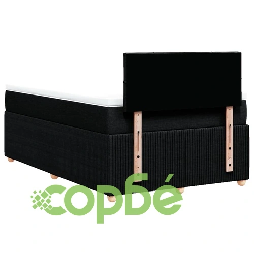 Боксспринг легло с матрак, черно, 120x190 см, плат ➤ топ цена ➤ sorbe.bg