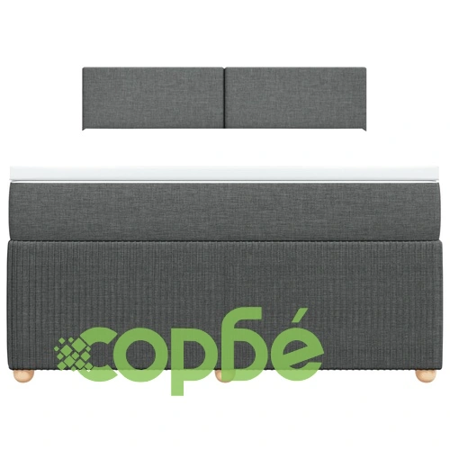 Боксспринг легло с матрак, тъмносиво, 140x190 см плат ➤ топ цена ➤ sorbe.bg