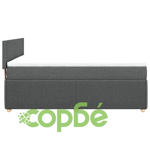 Боксспринг легло с матрак, тъмносиво, 140x190 см плат ➤ топ цена ➤ sorbe.bg