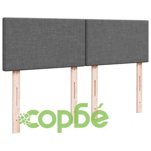 Боксспринг легло с матрак, тъмносиво, 140x190 см плат ➤ топ цена ➤ sorbe.bg