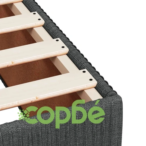 Боксспринг легло с матрак, тъмносиво, 140x190 см плат ➤ топ цена ➤ sorbe.bg