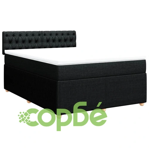 Боксспринг легло с матрак, черно, 140x190 см плат ➤ топ цена ➤ sorbe.bg