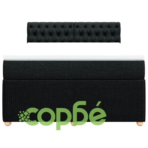 Боксспринг легло с матрак, черно, 140x190 см плат ➤ топ цена ➤ sorbe.bg