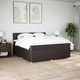 Боксспринг легло с матрак, тъмнокафяво, 180x200 см, плат