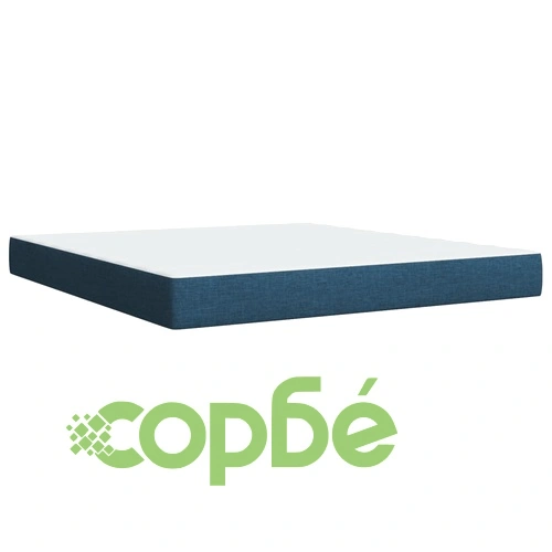Боксспринг легло с матрак, синьо, 180x200 см, плат ➤ топ цена ➤ sorbe.bg