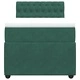 Боксспринг легло с матрак, тъмнозелена, 90x190 см, кадифе