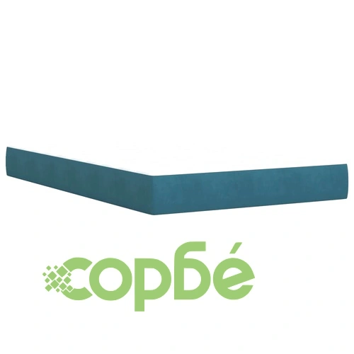 Боксспринг легло с матрак, синьо, 120x190 см, кадифе ➤ топ цена ➤ sorbe.bg