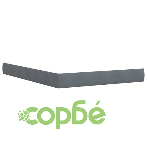 Боксспринг легло с матрак, тъмносиво, 140x190 см, кадифе ➤ топ цена ➤ sorbe.bg