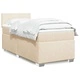 Боксспринг легло с матрак, кремава, 90x190 см, плат