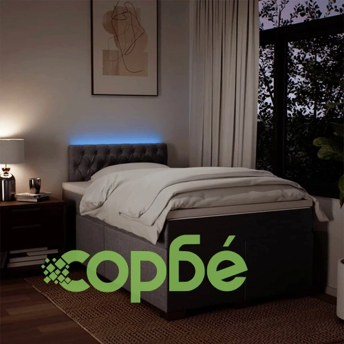 Боксспринг легло с матрак, таупе, 120x200 см, плат ➤ топ цена ➤ sorbe.bg