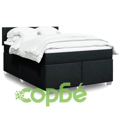 Боксспринг легло с матрак, черно, 160x200 см, плат ➤ топ цена ➤ sorbe.bg