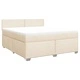 Боксспринг легло с матрак, кремава, 180x200 см, плат