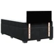 Боксспринг легло с матрак, черно, 120x200 см, кадифе