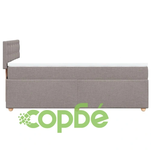 Боксспринг легло с матрак, таупе, 80x200 см, плат ➤ топ цена ➤ sorbe.bg