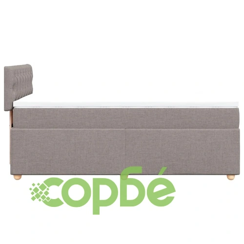 Боксспринг легло с матрак, таупе, 90x190 см, плат ➤ топ цена ➤ sorbe.bg