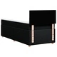 Боксспринг легло с матрак, черно, 90x200 см, плат