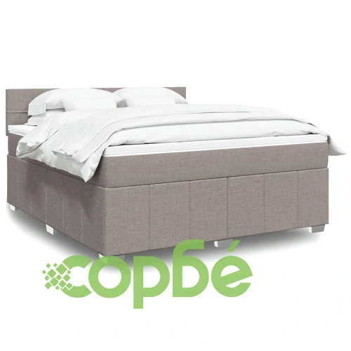 Боксспринг легло с матрак, таупе, 180x200 см, плат ➤ топ цена ➤ sorbe.bg